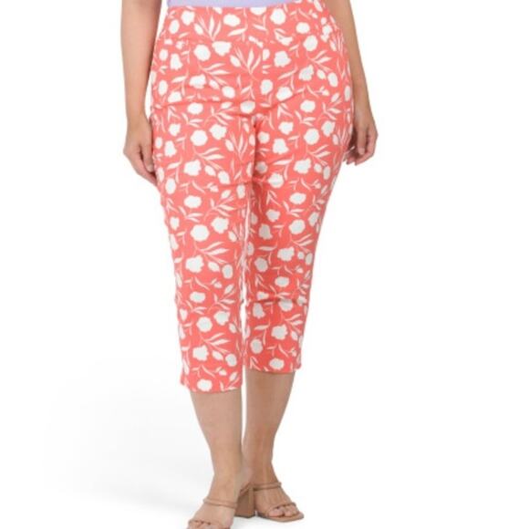 NWT Cooper and Ella Floral Stretch Pull On Pants - Picture 1 of 10